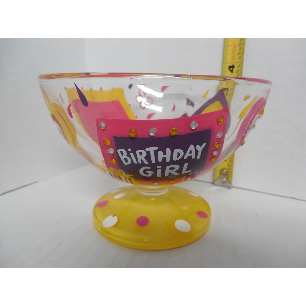 Lolita "Birthday Girl" Ice Cream Glass Dish 4.75D